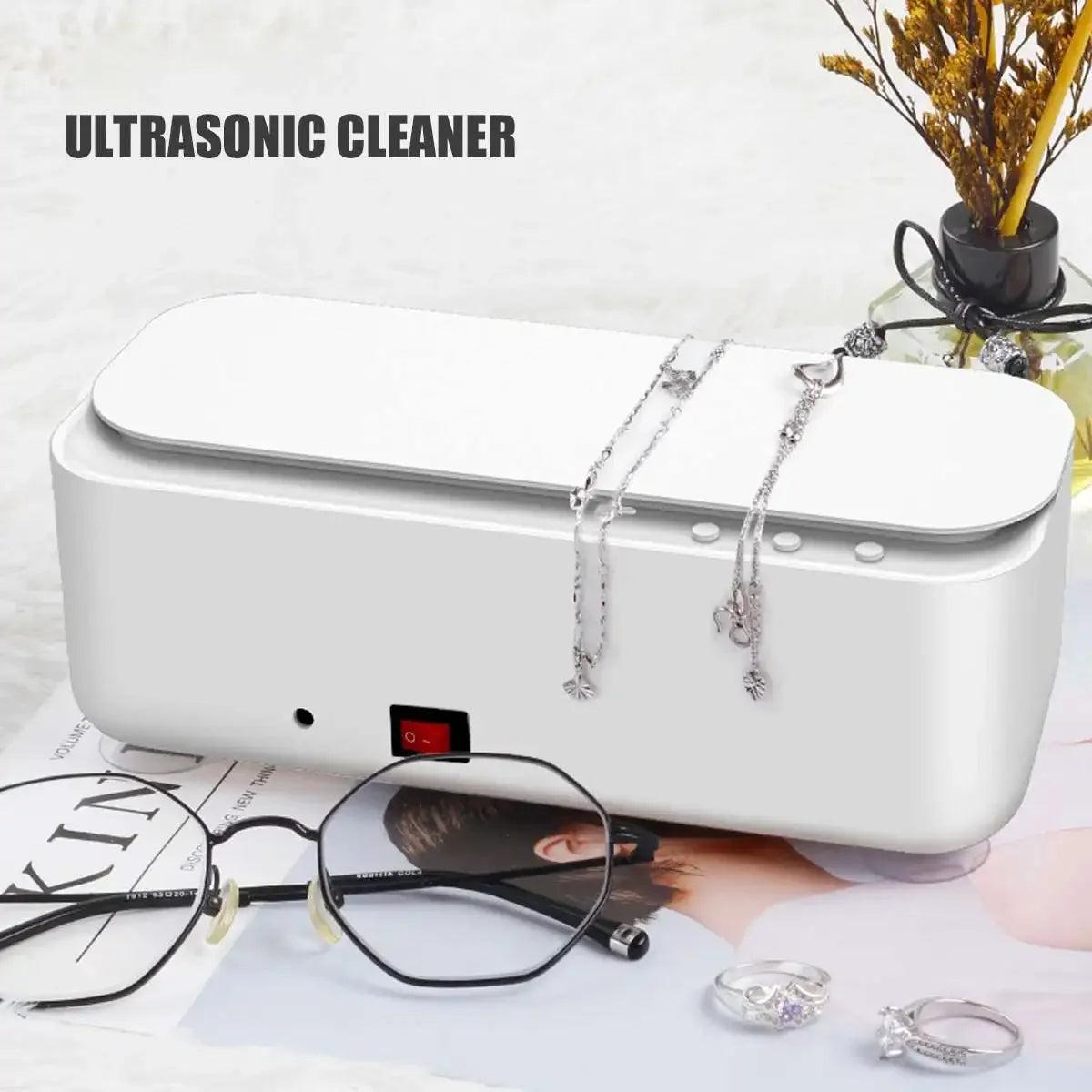 BellaLucas 45,000Hz Ultrasonic Cleaning Machine – Portable USB & Battery-Powered Jewelry Cleaner